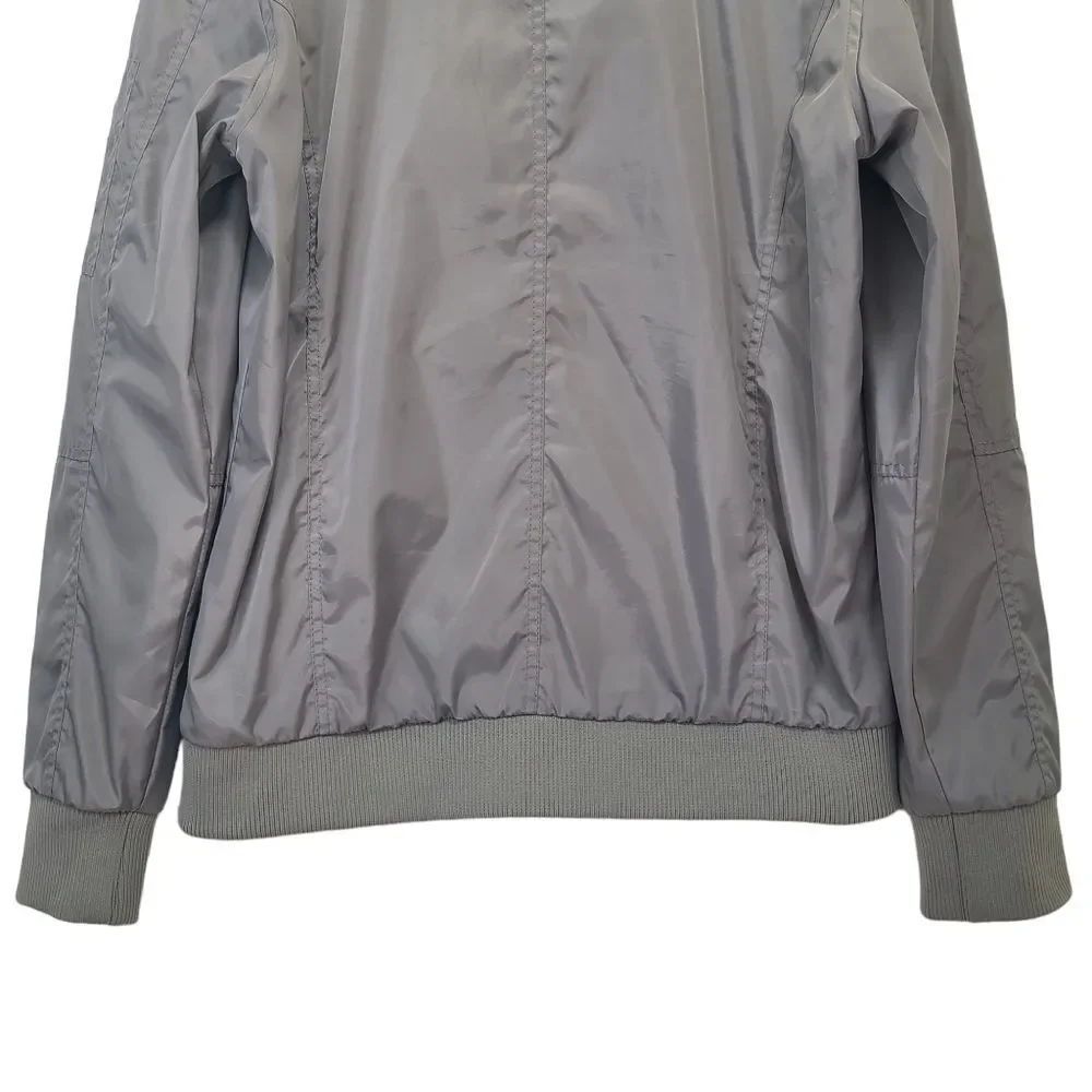 Alexander Julian Mens Size Large Gray Bomber Lightweight Jacket with Pockets